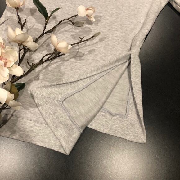 Active Life Heather Gray Light Athletic Sweatshirt Tunic Top Thumb Holes Lounge - Picture 3 of 10